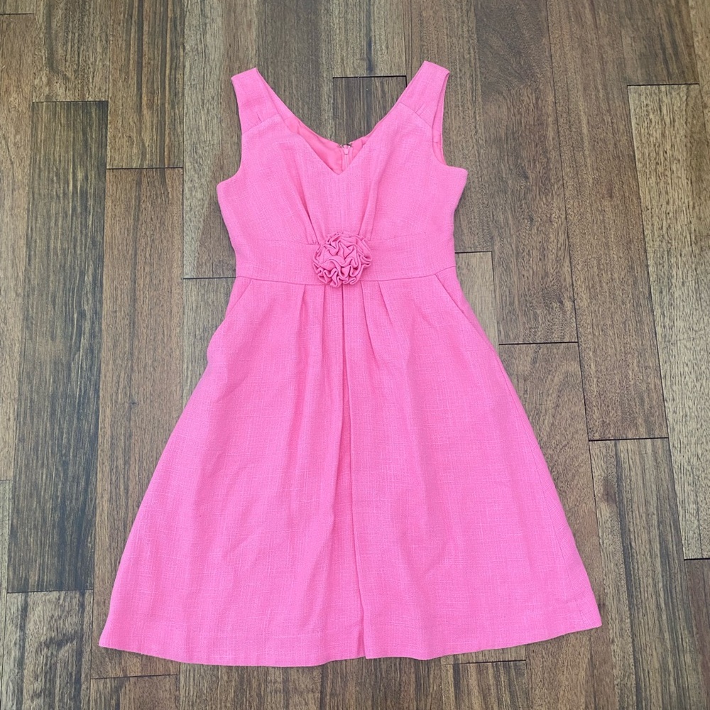 Lilly Pulitzer Linen women’s Pink Dress EUC sz 2